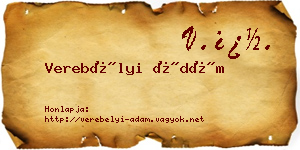 Verebélyi Ádám névjegykártya