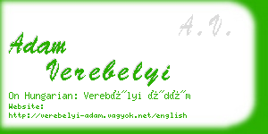 adam verebelyi business card